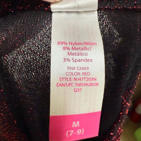 Sparkly Red and Black Halter Neck Top by No Boundaries – Size M (7-9) - Picture 6 of 7